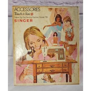 Singer Touch & Sew Deluxe Zig Zag Sewing Machine Accessories Model 758